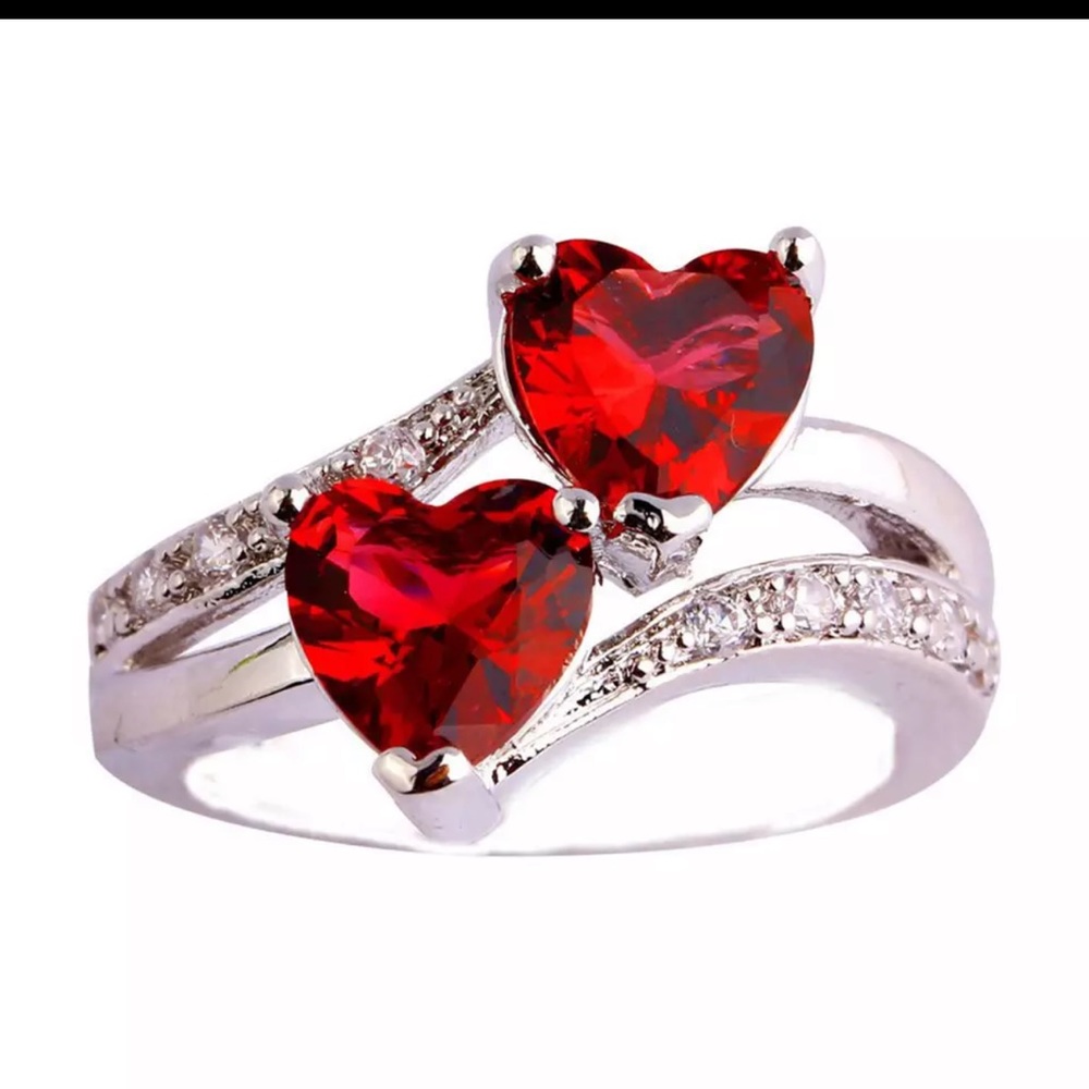 Double Heart Ring - image 1